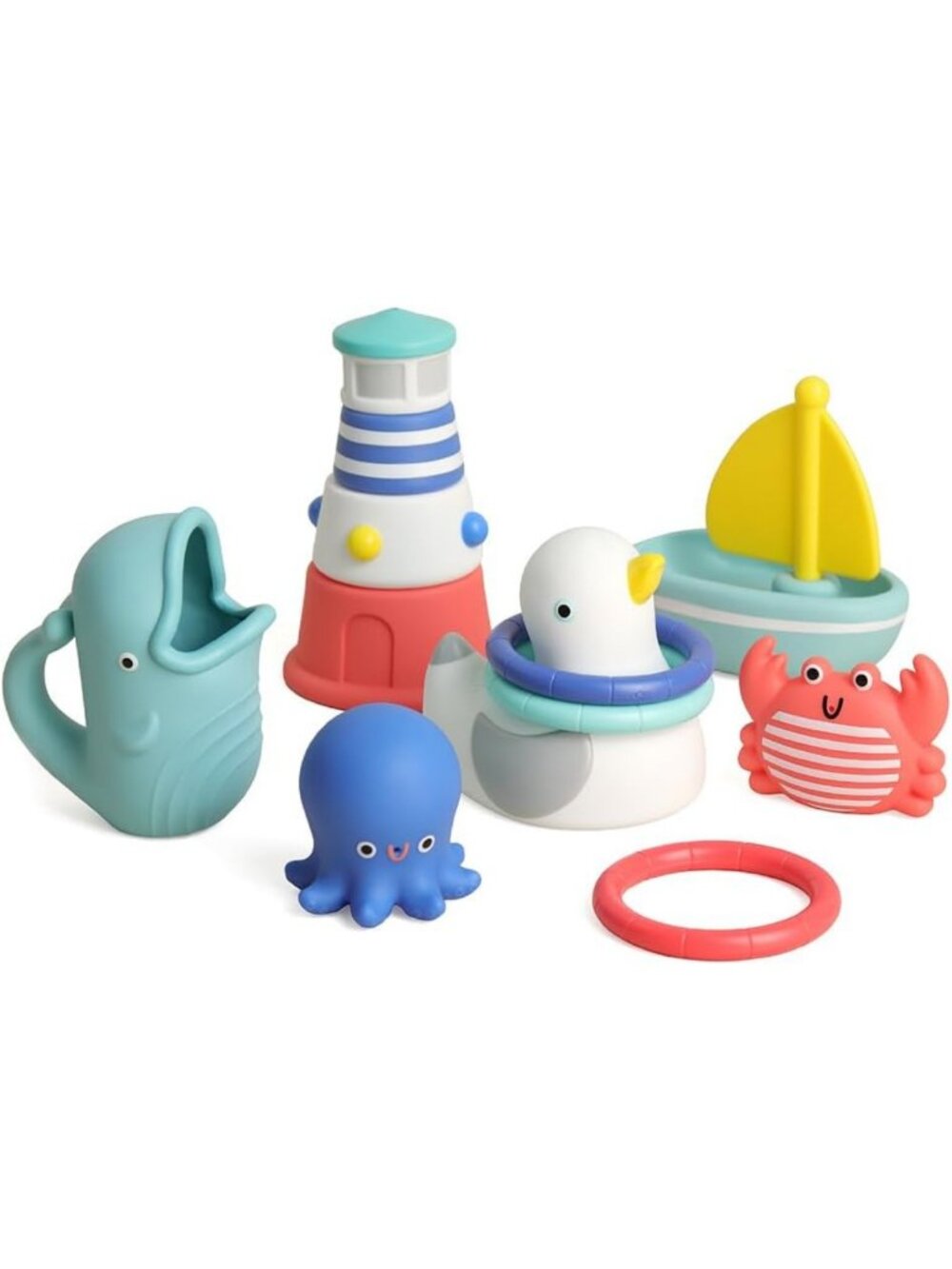 12-Piece Nautical Baby Bath Toy Gift Set | Fun & Safe for 6+ Months
